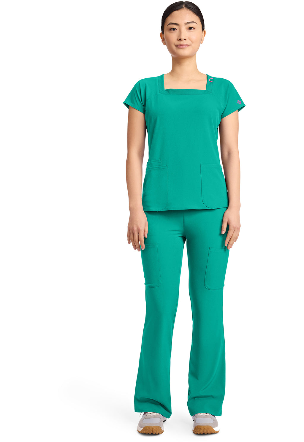 Med Couture AMP: Women's 3-Pocket Square Neck Top