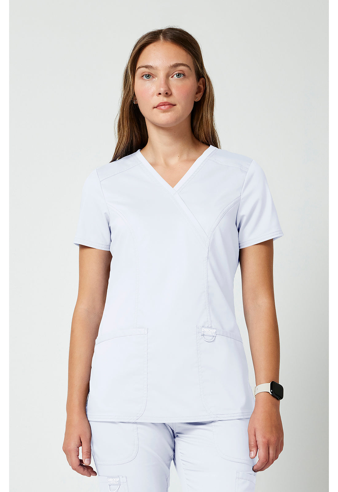 Cherokee Workwear Revolution: Mock Wrap Top