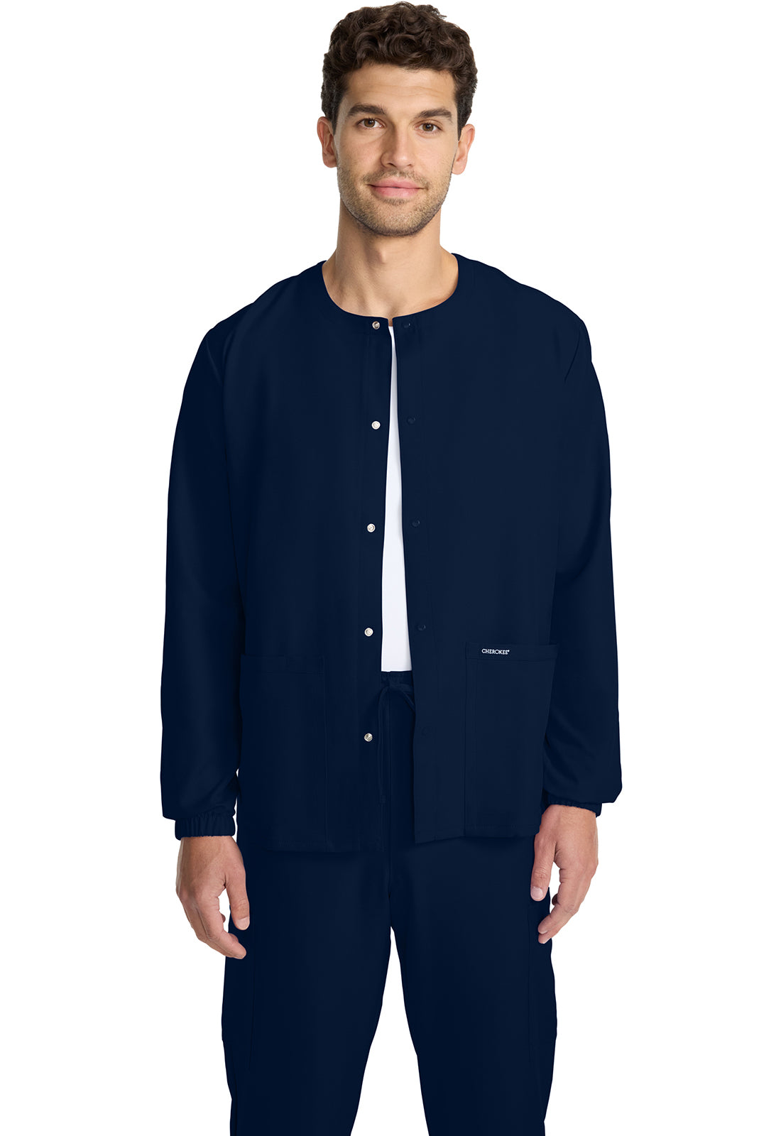 Unisex Snap Front Warm Up Jacket