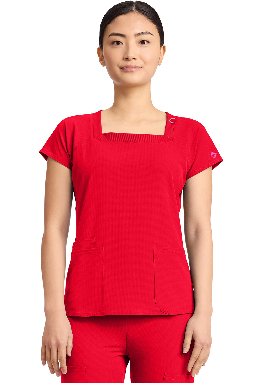 Med Couture AMP: Women's 3-Pocket Square Neck Top