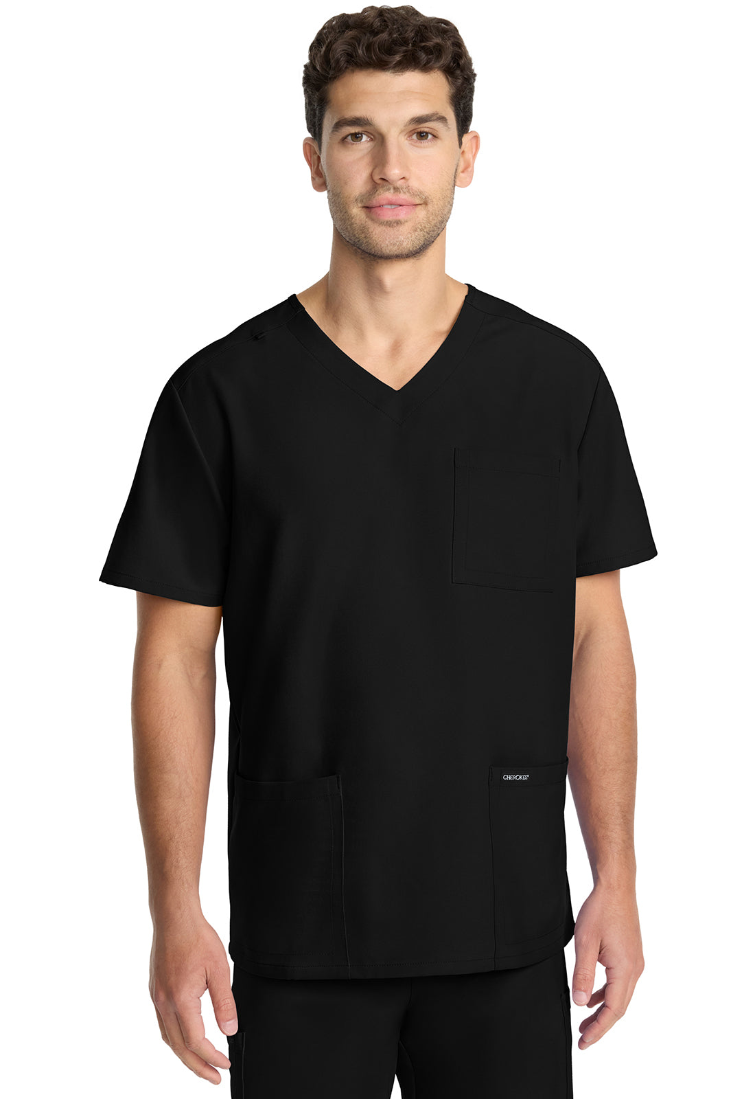 Cherokee Workwear Original Ultra: Men's 3-Pocket V-Neck Top