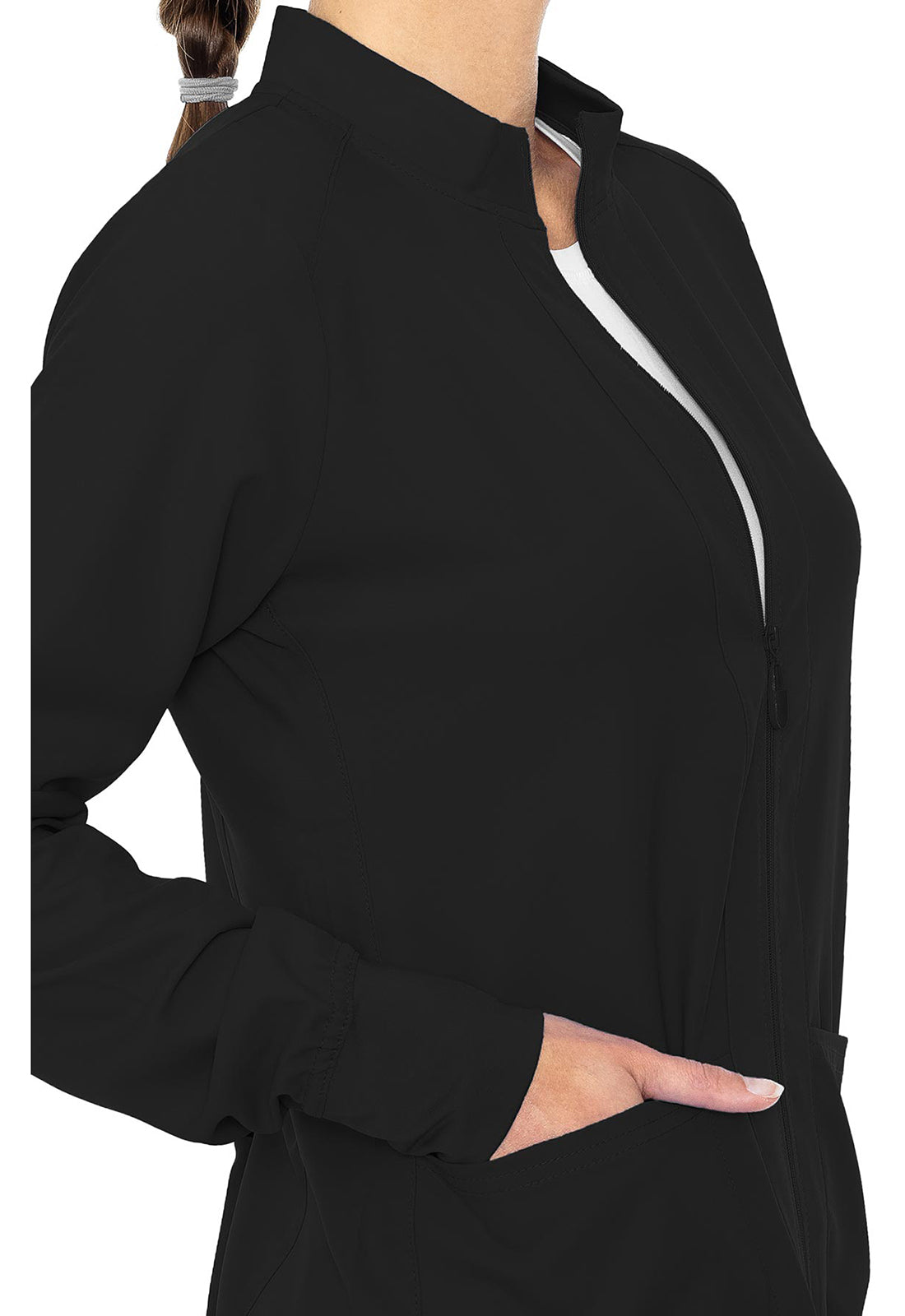 Med Couture Insight: Zip Front Warm Up With Shoulder Yokes