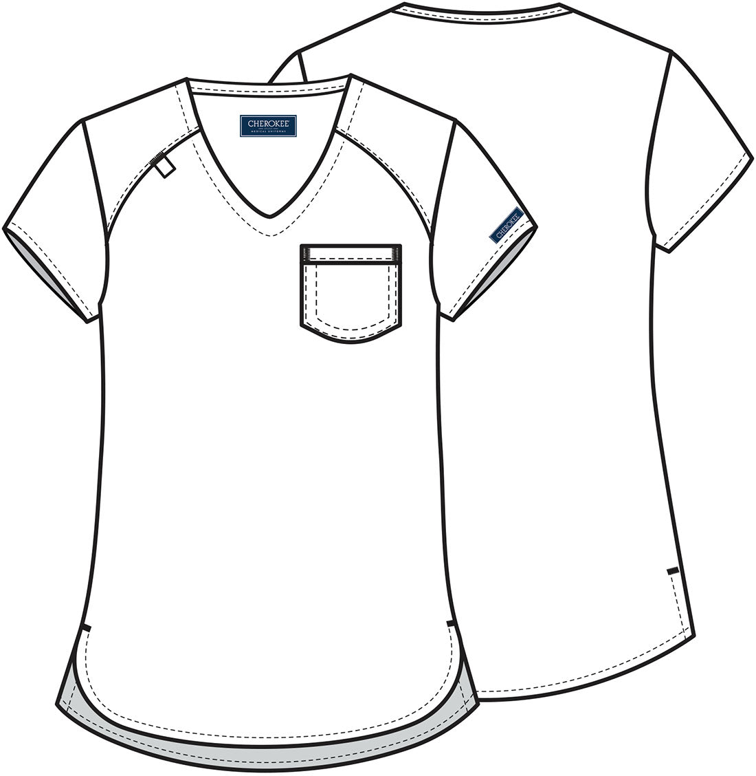 Cherokee Workwear Originals Ultra: Women’s Tuck In V-Neck Top